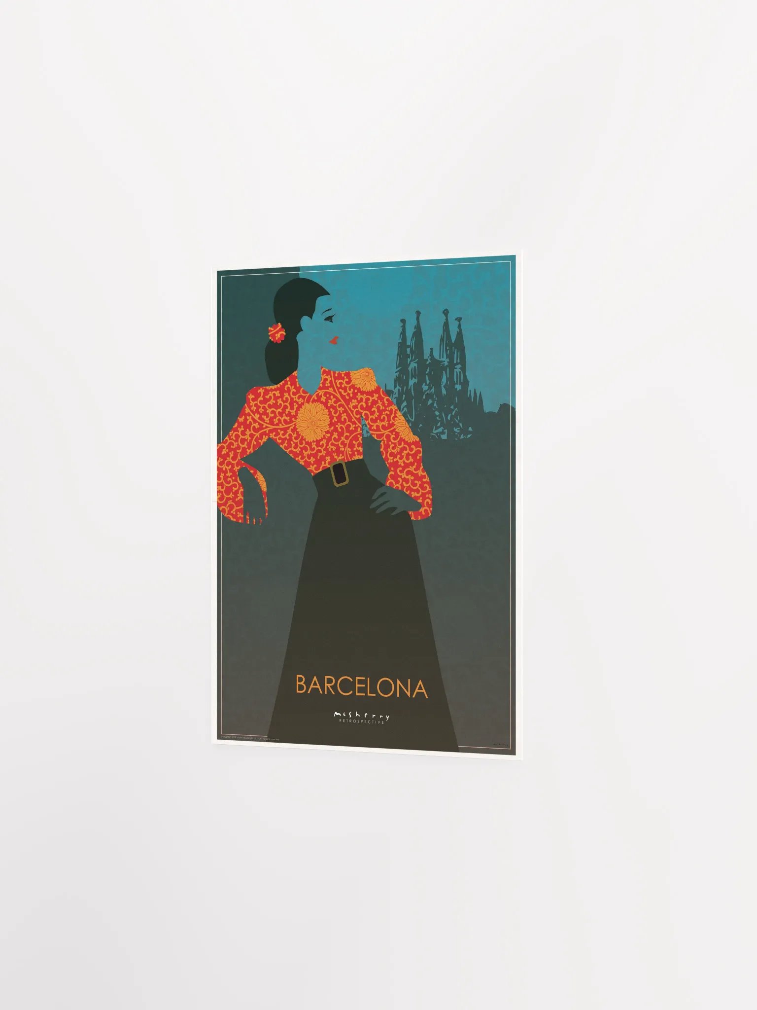 SC180214 Vintage Barcelona Travel Poster product image (2)