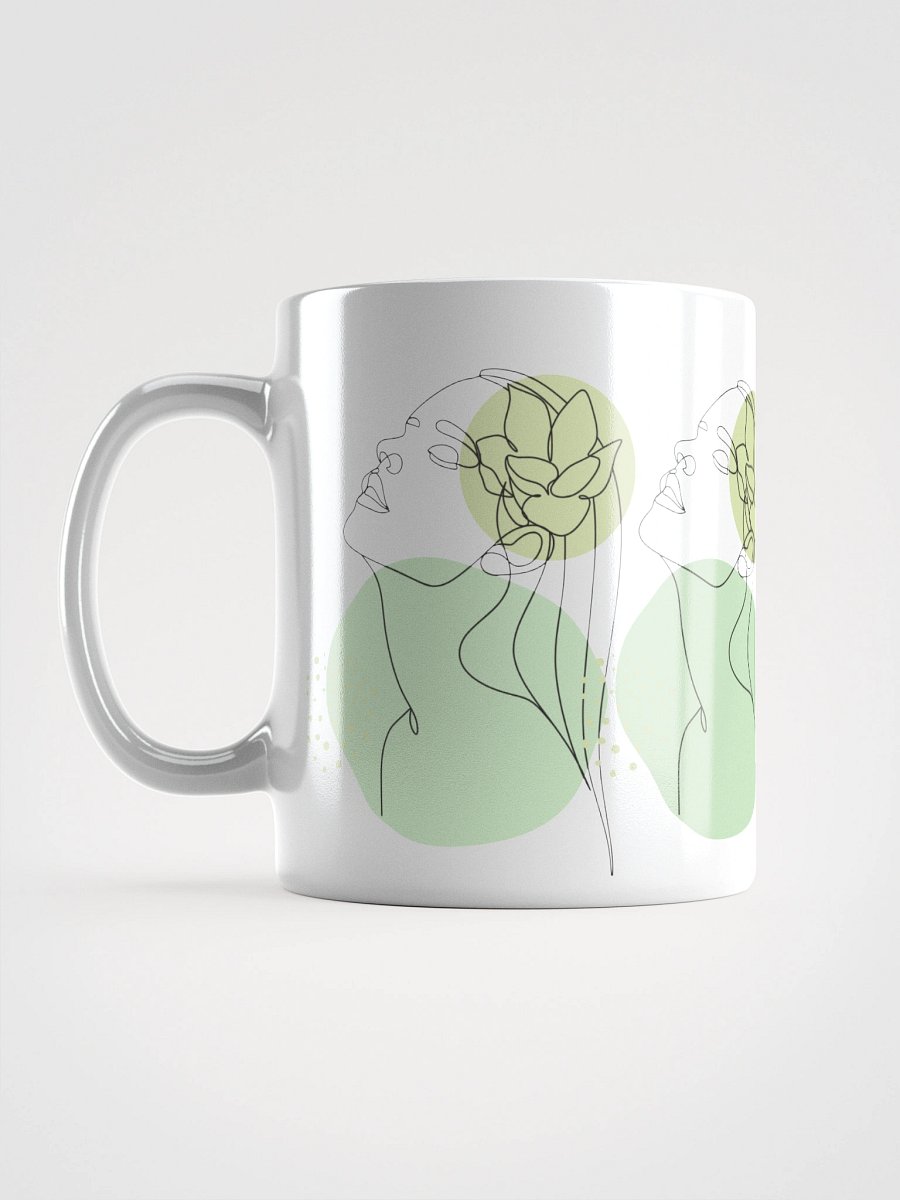 Mug Blanc Equilibre Femme Vert Doux - Renouveau Vital - Idée Cadeau Raffiné product image (6)