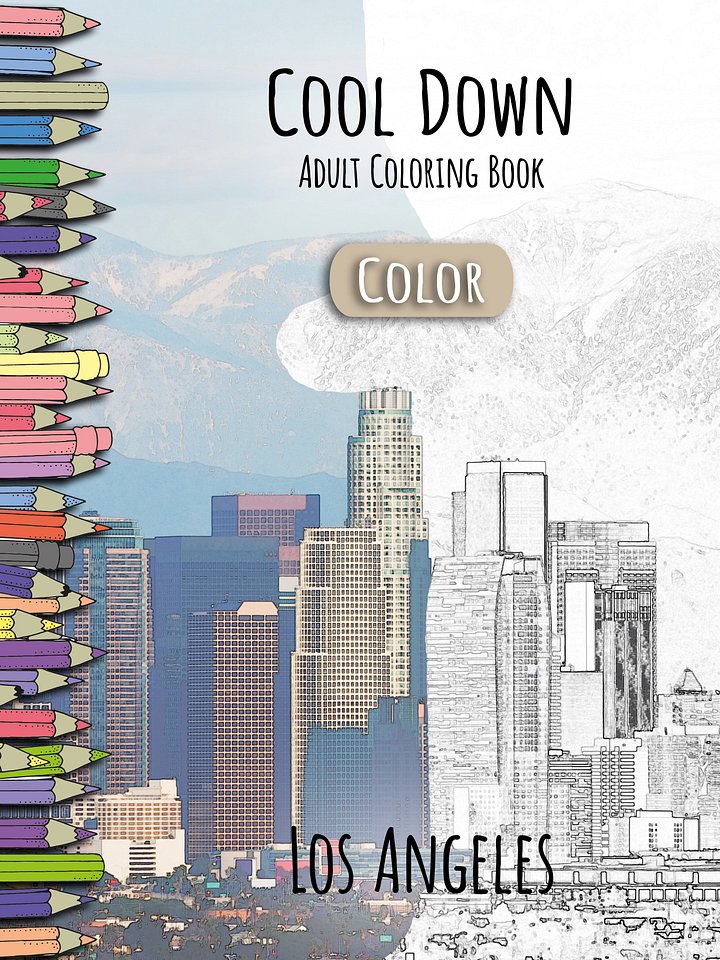 Cool Down [Color] | Adult Coloring Book: Los Angeles product image (1)