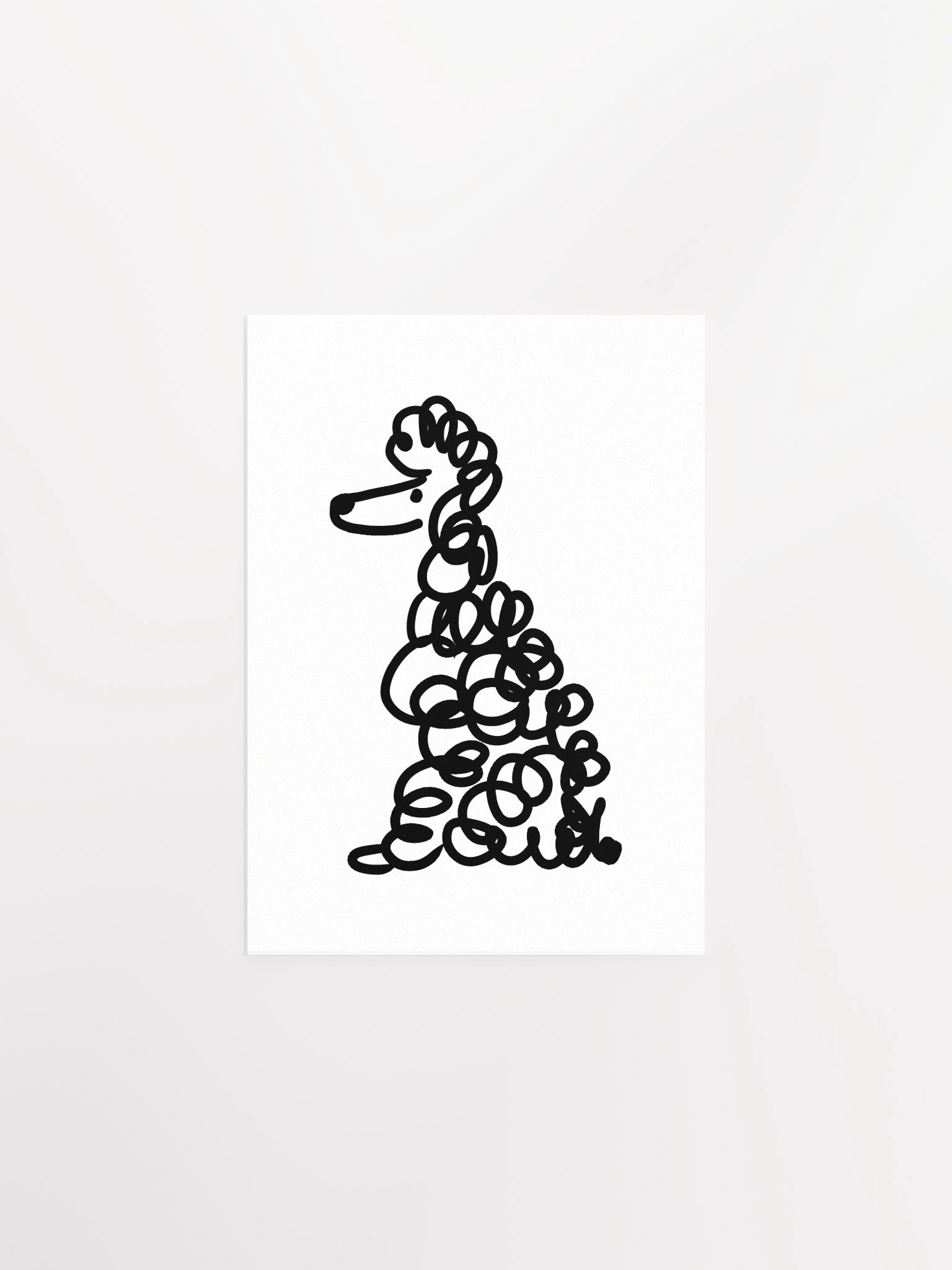 Poodle doodle art print product image (7)