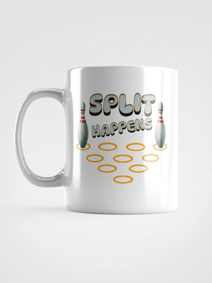Split Happens 10pin Bowling White Glossy Mug product image (1)