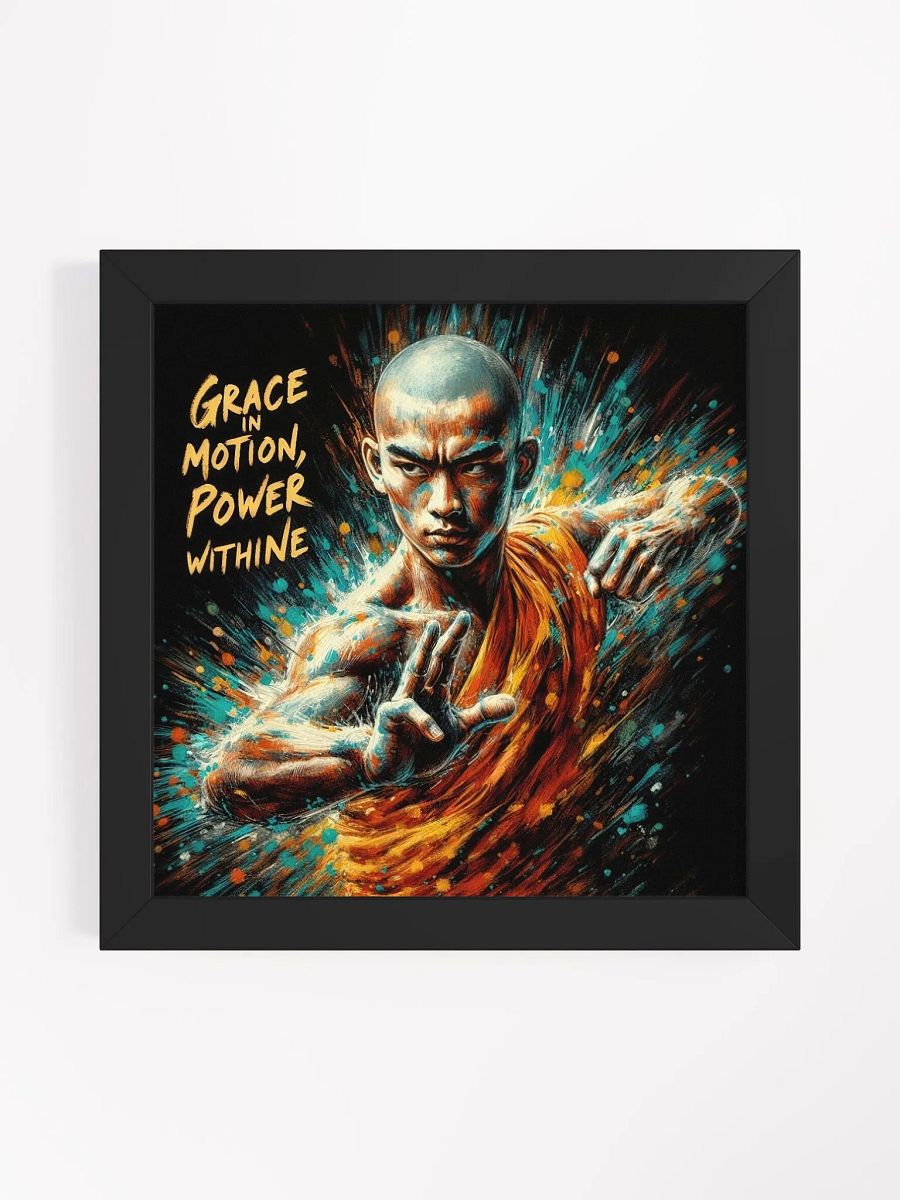 Shaolin Kung Fu Warrior Art Framed Print product image (1)