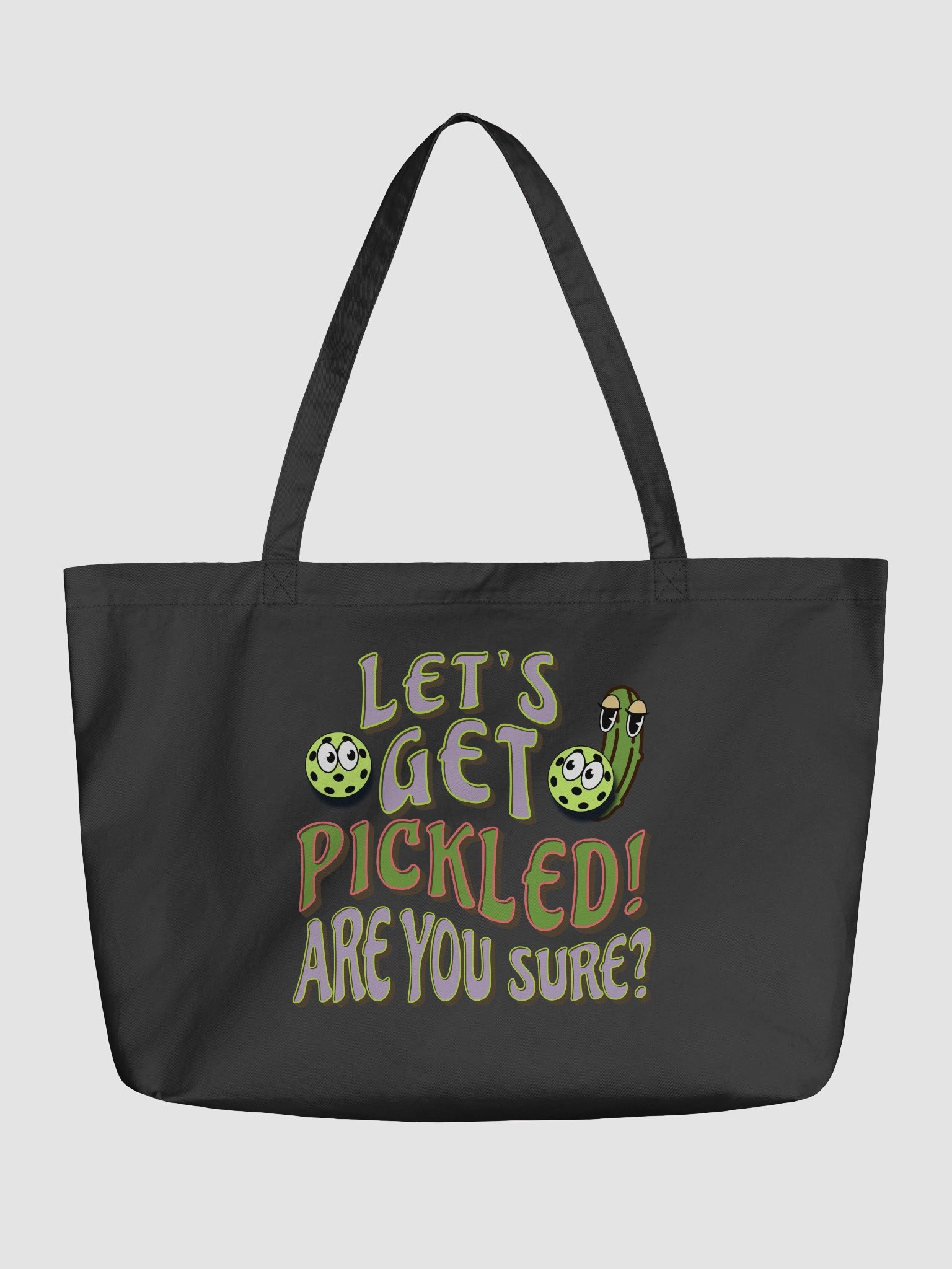 Lets Get Pickled Are You Sure Pickleball Whimsical Party Tote product image (2)