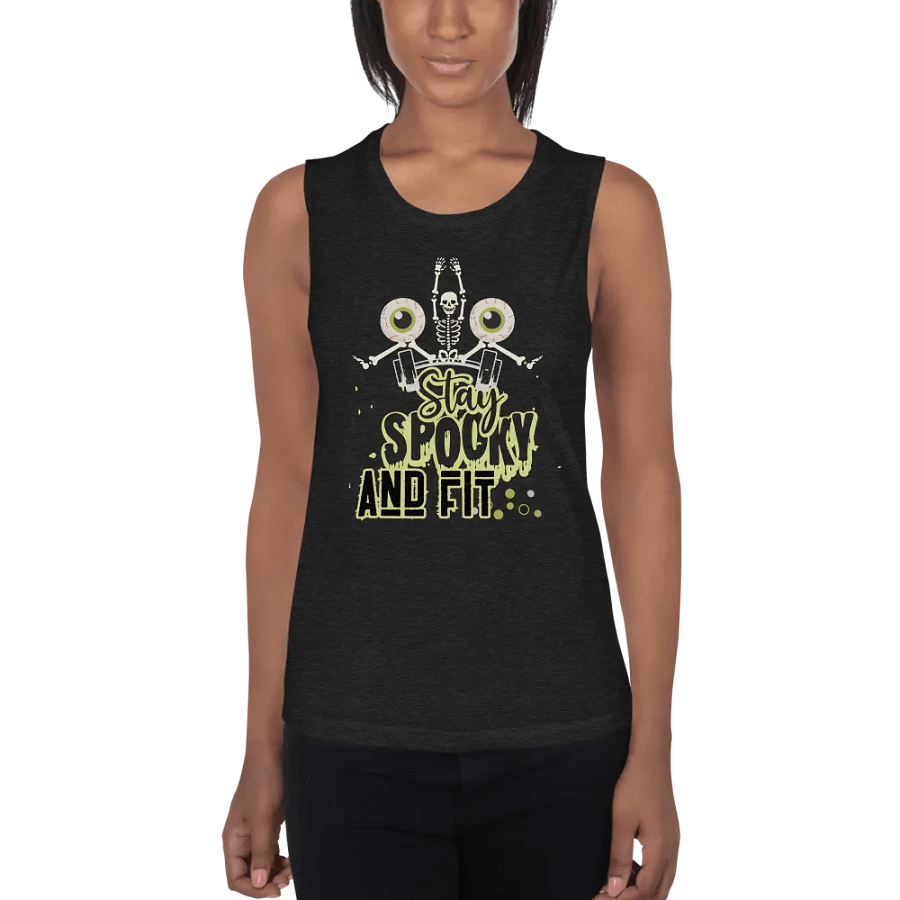Stay spooky and fit muscle tank product image (4)