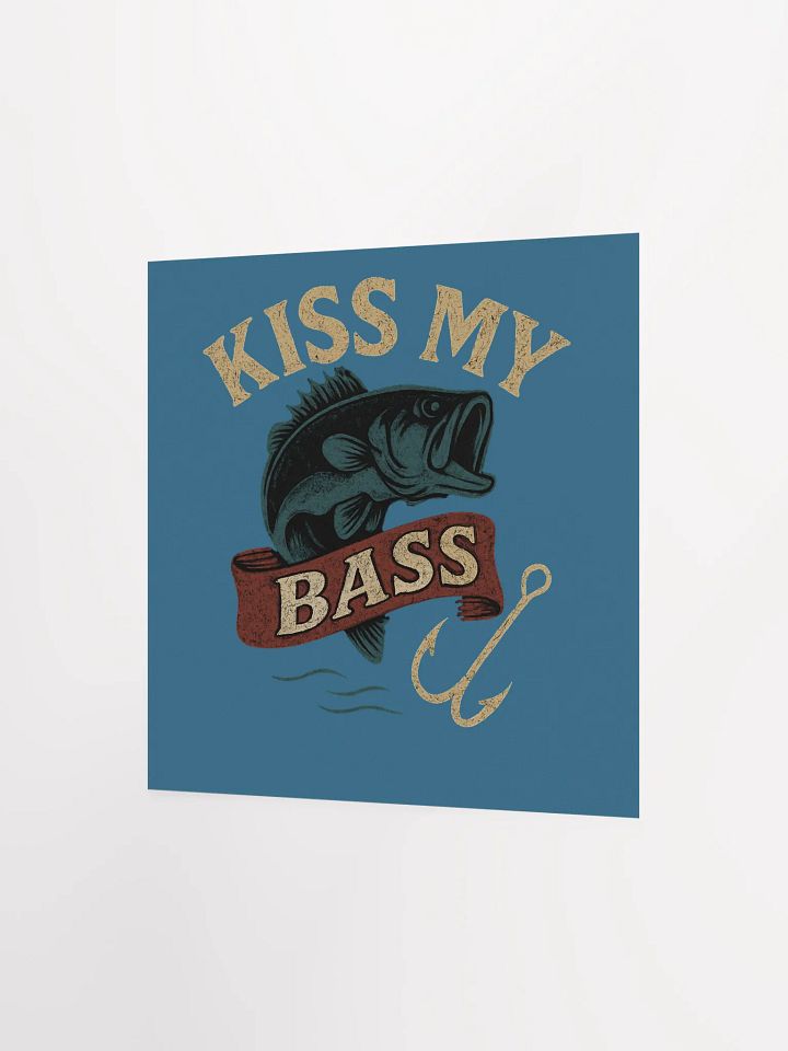 Vintage Kiss My Bass Poster – Funny Retro Fishing Wall Art product image (8)