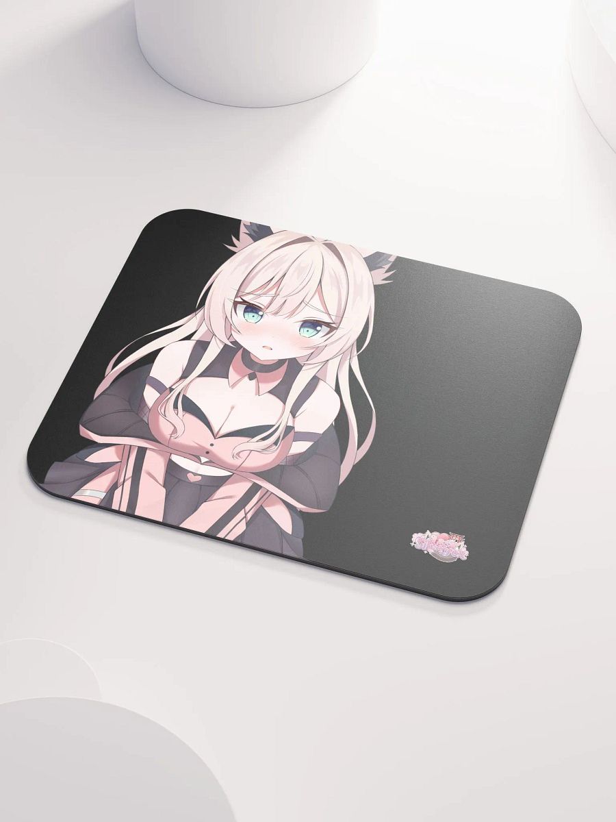 Lara Silverfox Vtuber Looks At You and is Shy Mouse Pad product image (3)