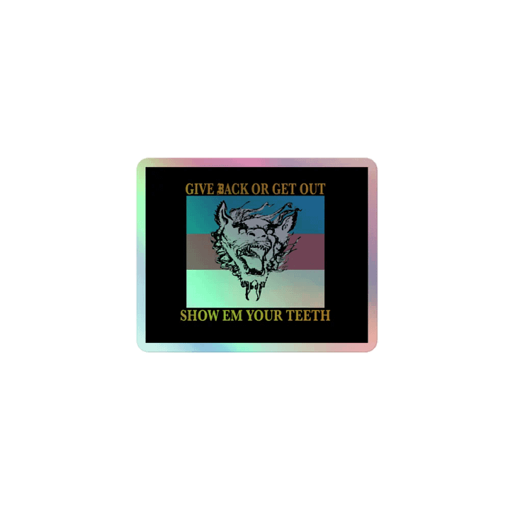 S.E.Y.T. holographic flag sticker product image (1)