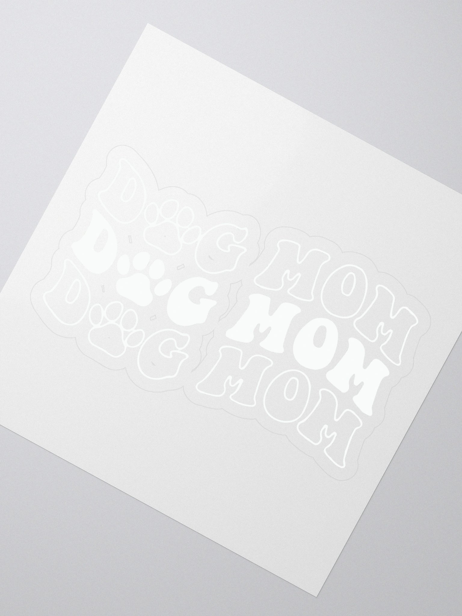 Dog Mom Kiss Cut Stickers product image (2)