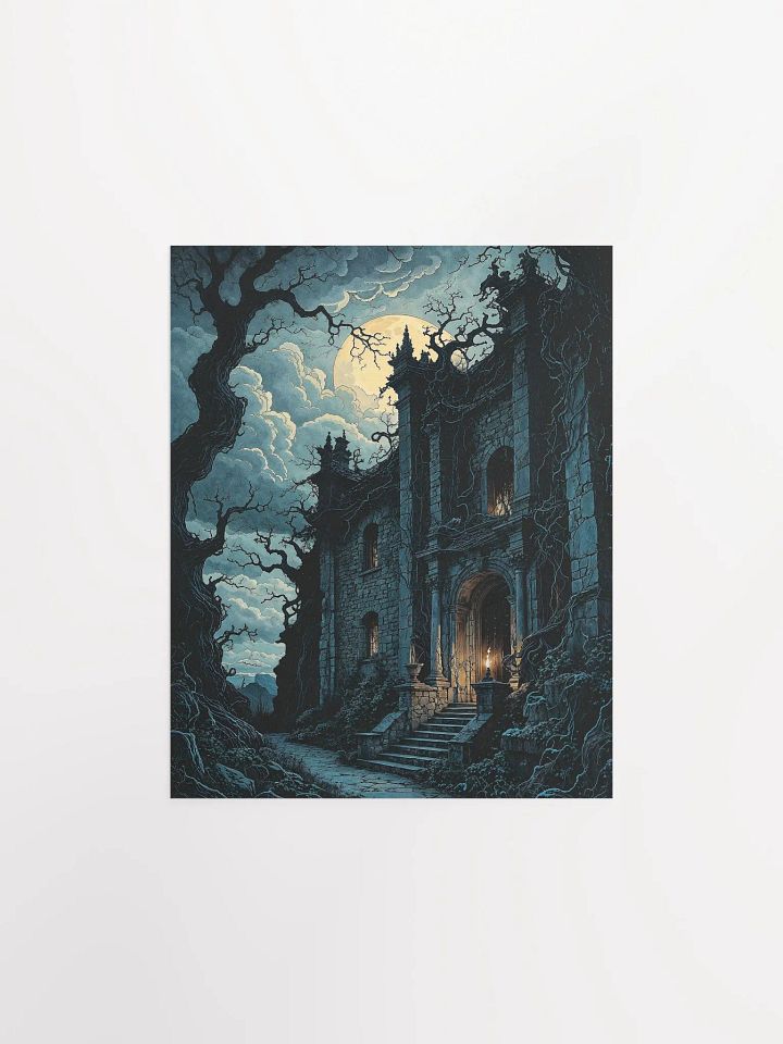 Gothic Moonlit Manor Poster product image (5)