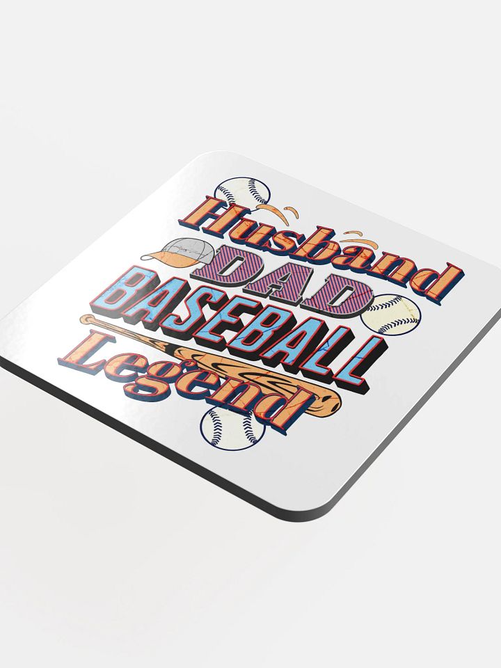 Husband Dad Baseball Legend Cork Coaster product image (1)