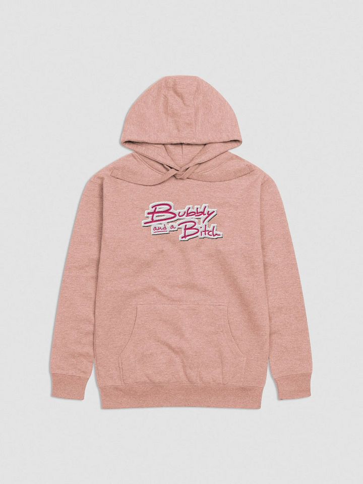 Bubbly and a B*tch (pink bubble design) embroidered heavyweight hoodie product image (2)
