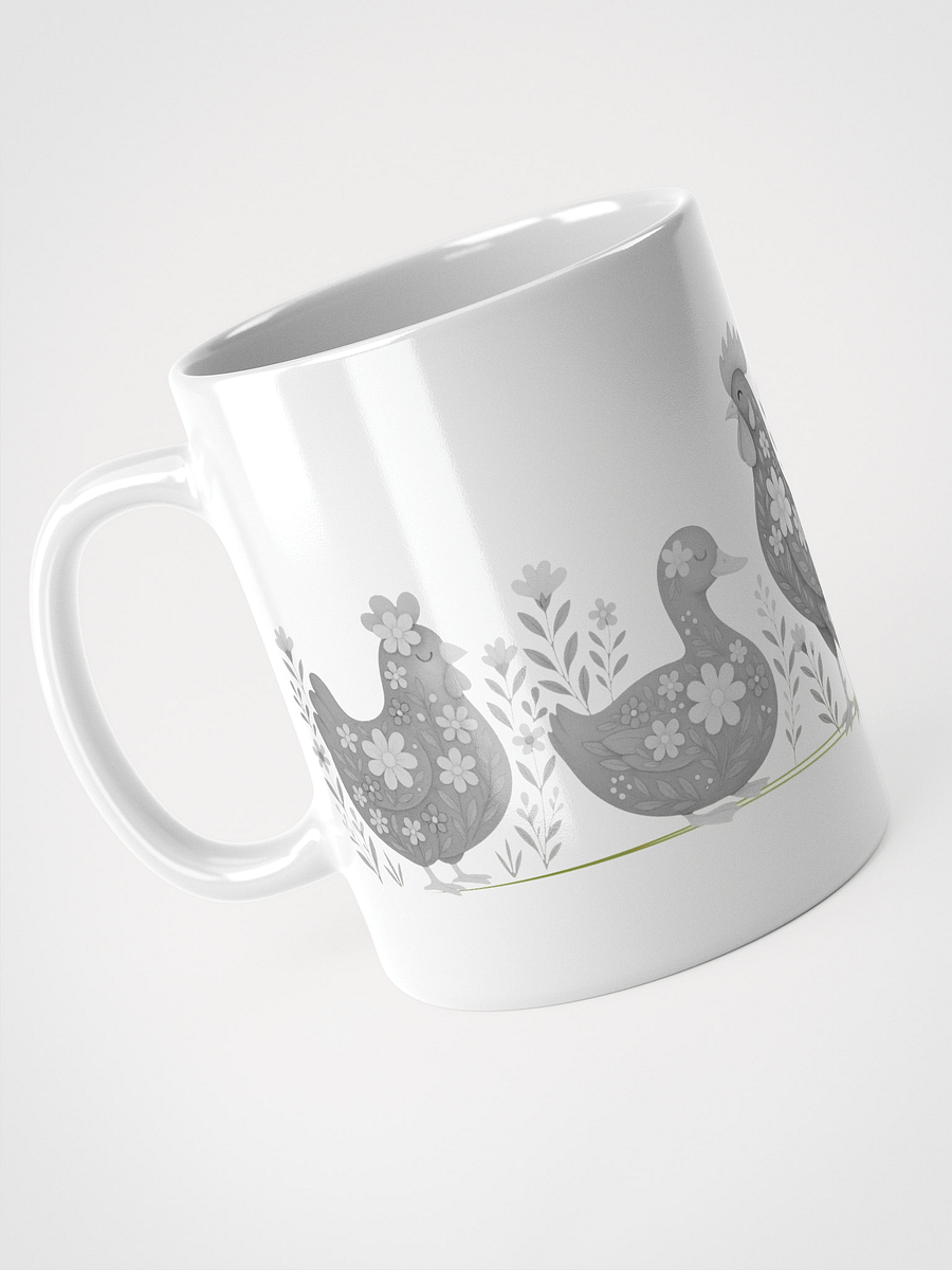 Mug Blanc - Ferme Fleurie Monochrome Série 1 - Cadeau Original product image (3)