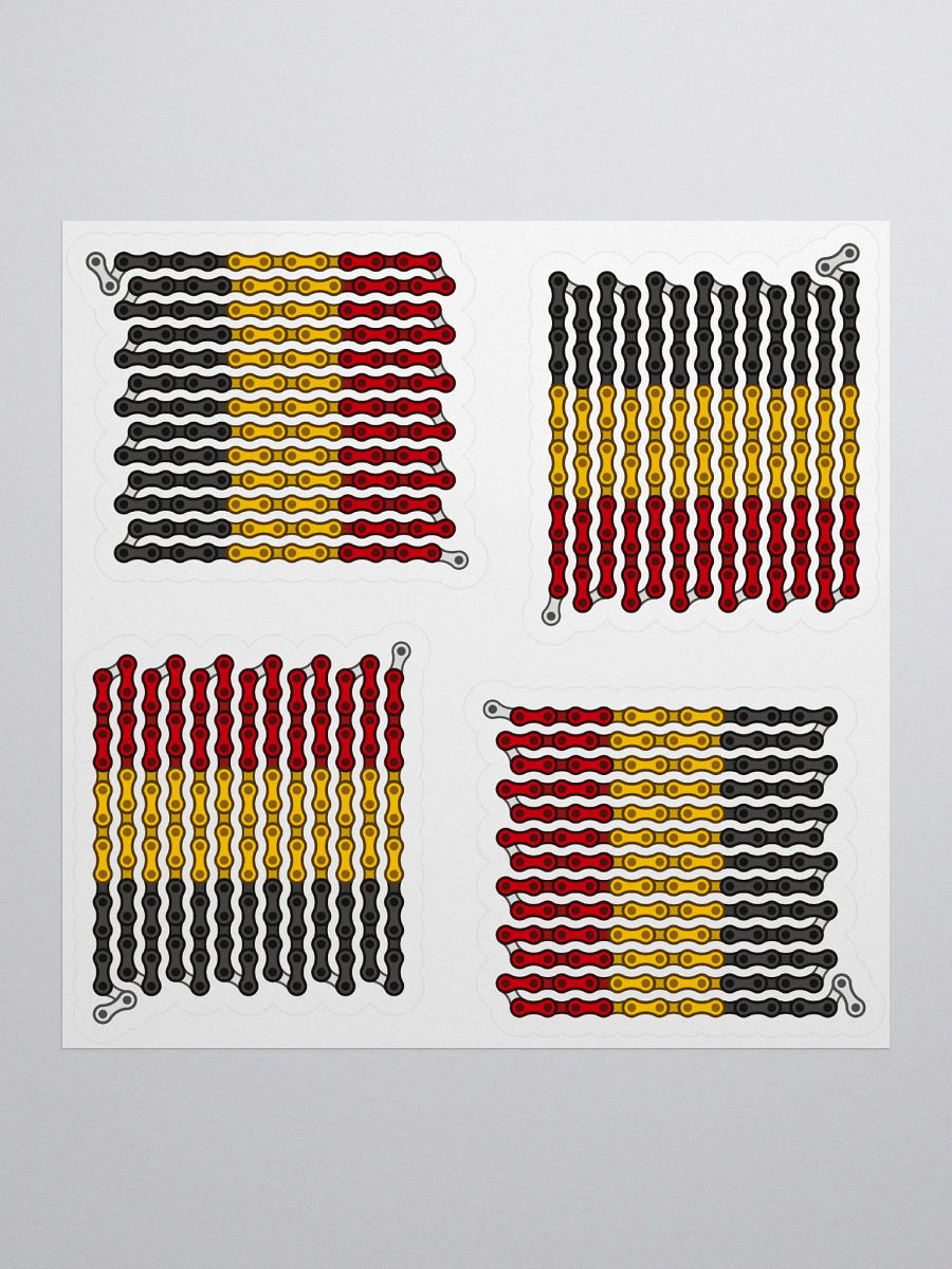 Belgium Bike Chain Flag Sticker 4 Pack product image (1)