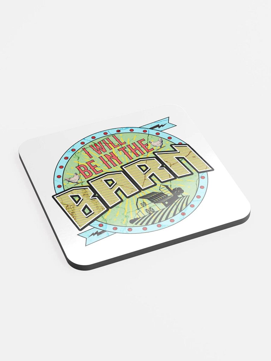 I Will Be In The Barn Rustic Farmhouse Cork Coaster product image (3)