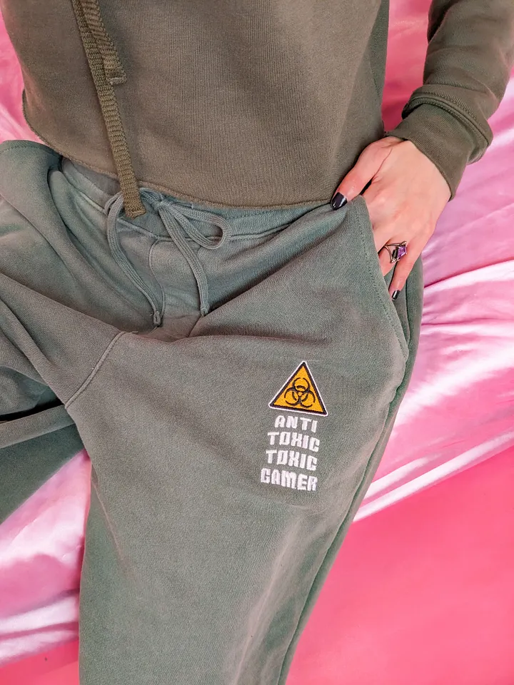 Anti-Toxic-Toxic-Gamer Embroidered Joggers product image (1)