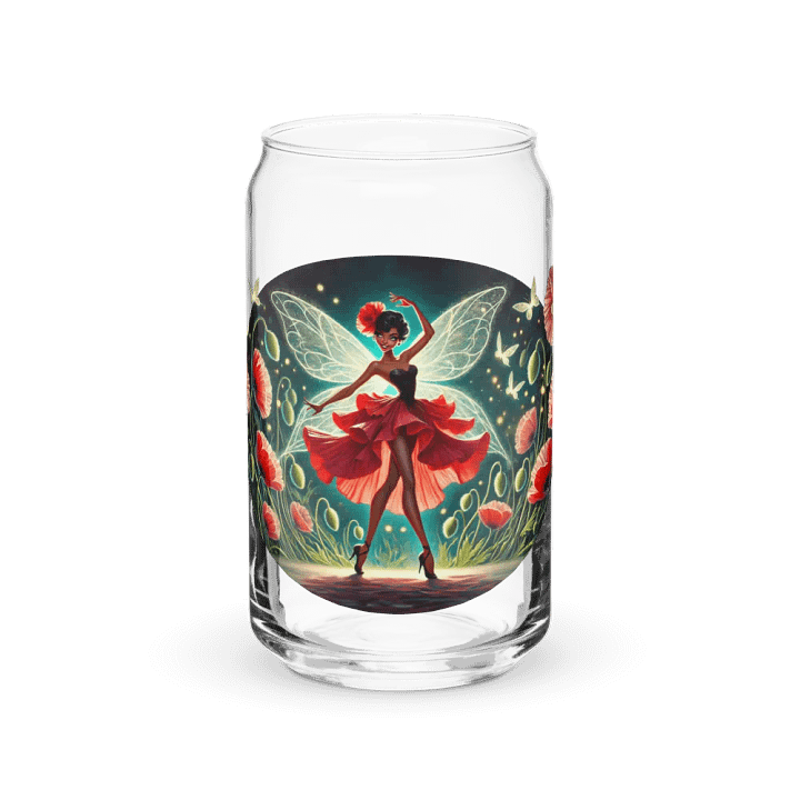 Poppy Fairy Fantasy Glass with Optional Lid and Straw product image (2)