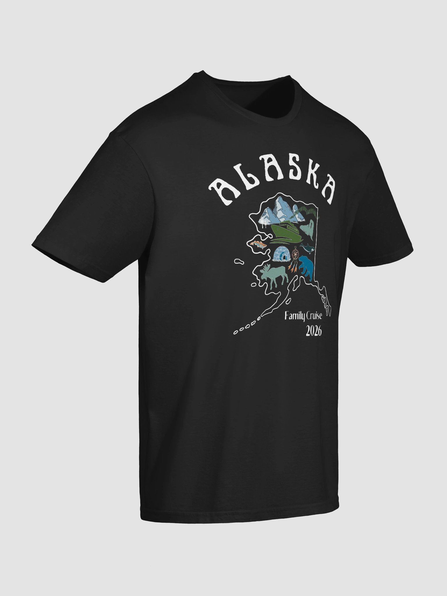 Alaska Cruise Family Adult Matching Dark Shirts product image (11)