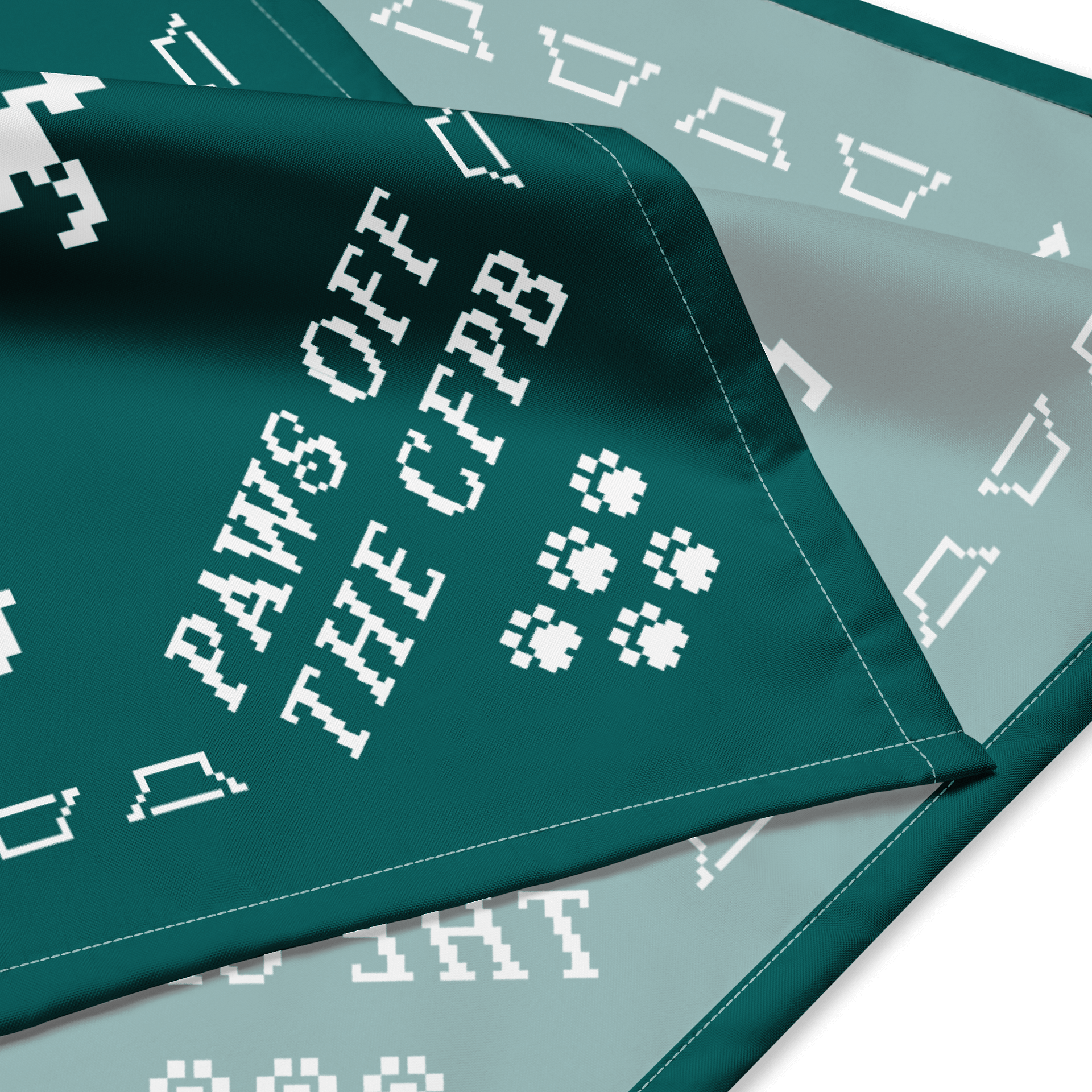 Paws off the CFPB Bandana (Teal) product image (2)