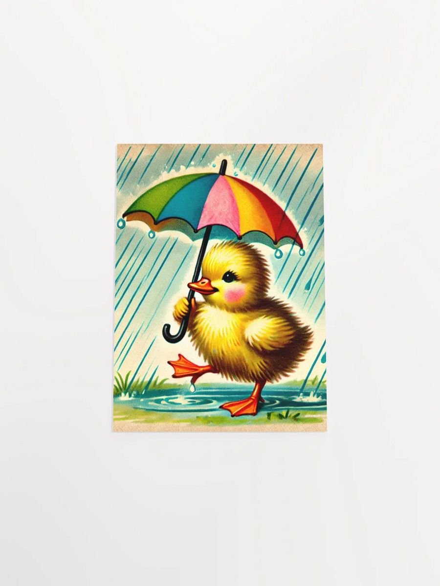 Baby Chick with Rainbow Umbrella Premium Matte Print product image (19)