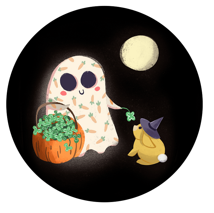 Little Ghost's Magic Friend - Greeting Card product image (2)