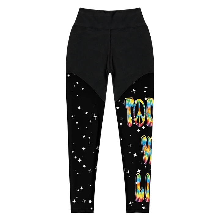 Peace sign sports leggings product image (2)