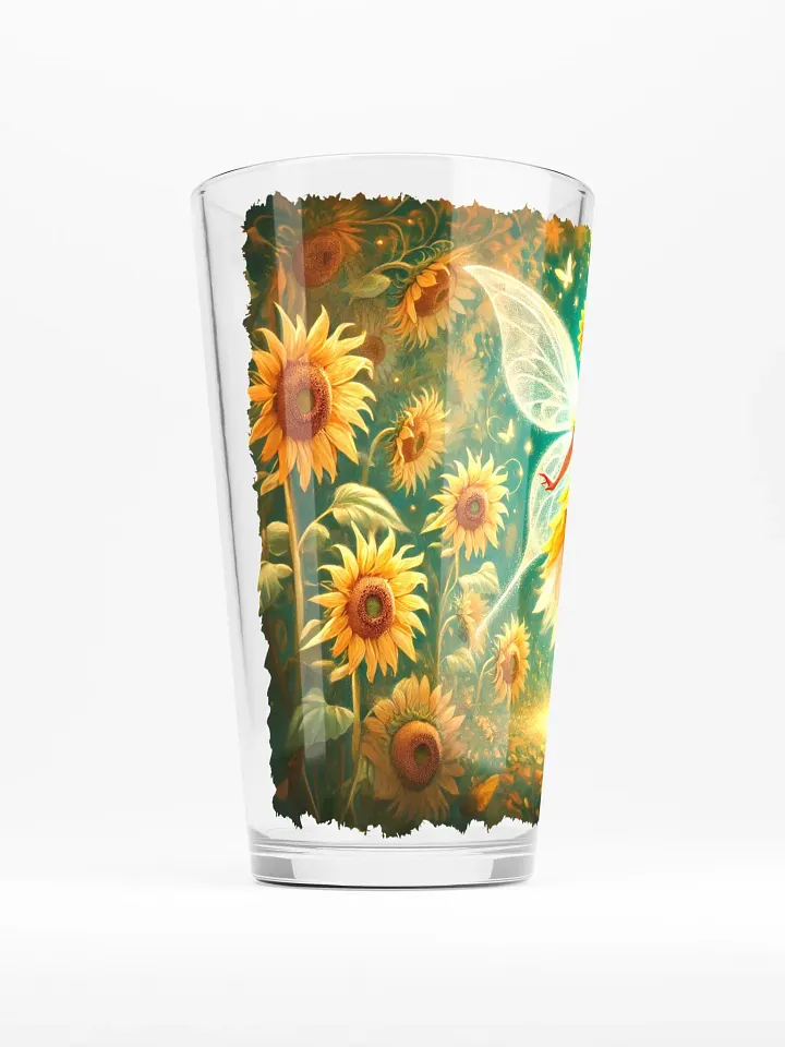 Sunflower Fairy Enchantment 16 oz Glass - Fairytale Glassware product image (2)