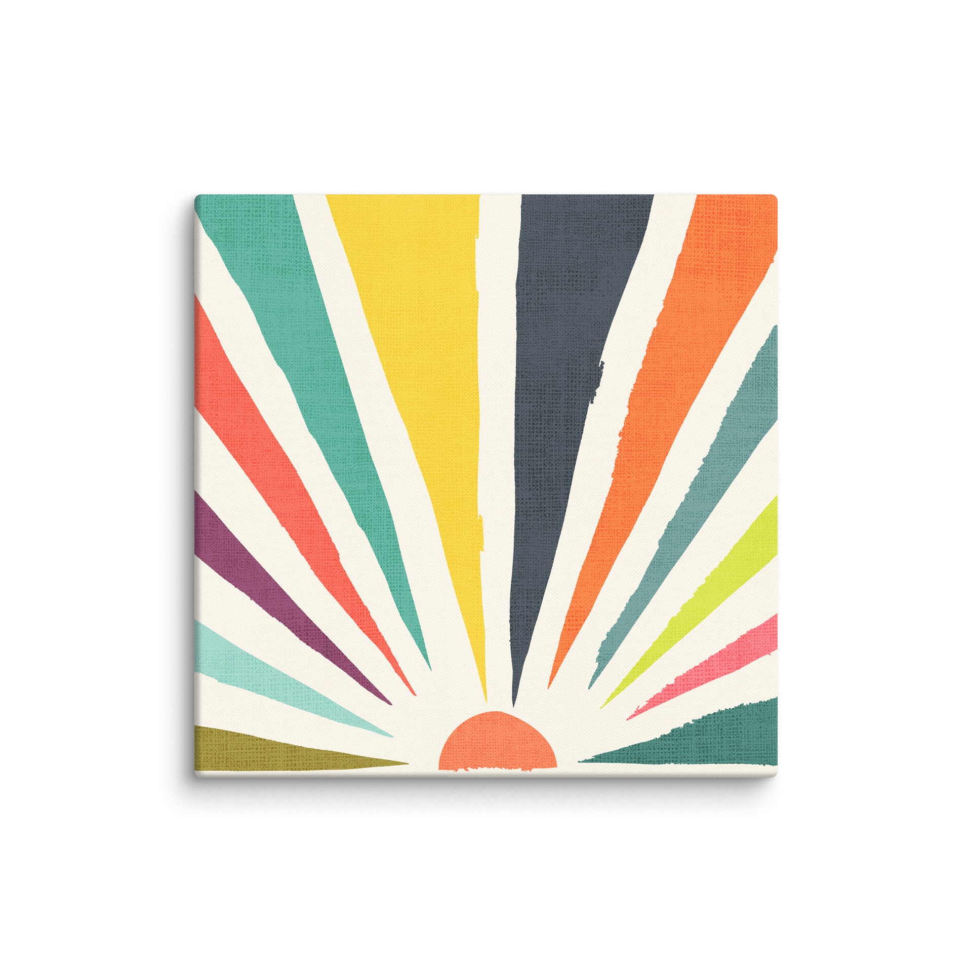 Rainbow sun canvas art print product image (1)