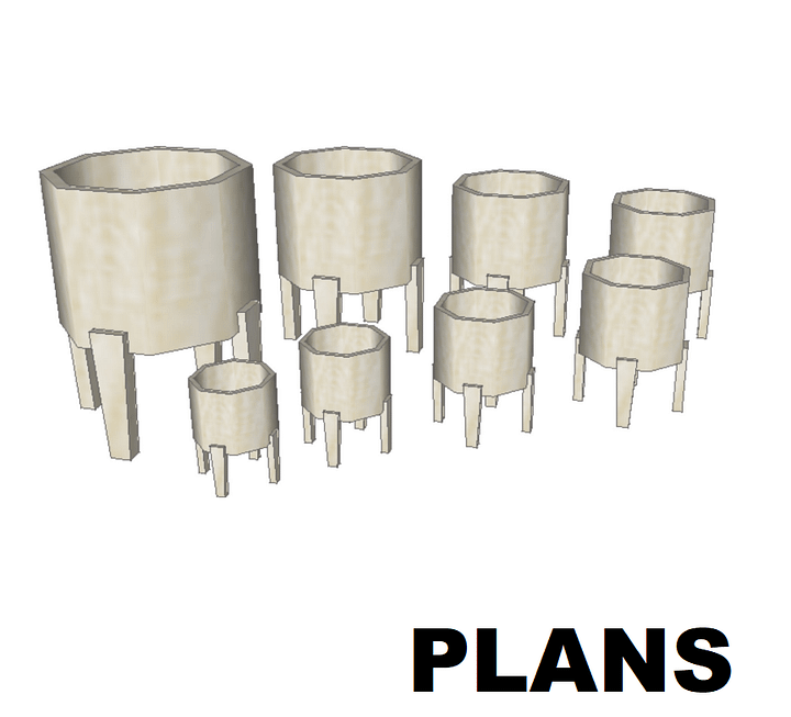 Geometric Octagonal Plant Stand // Woodworking Plans & Cut List product image (1)