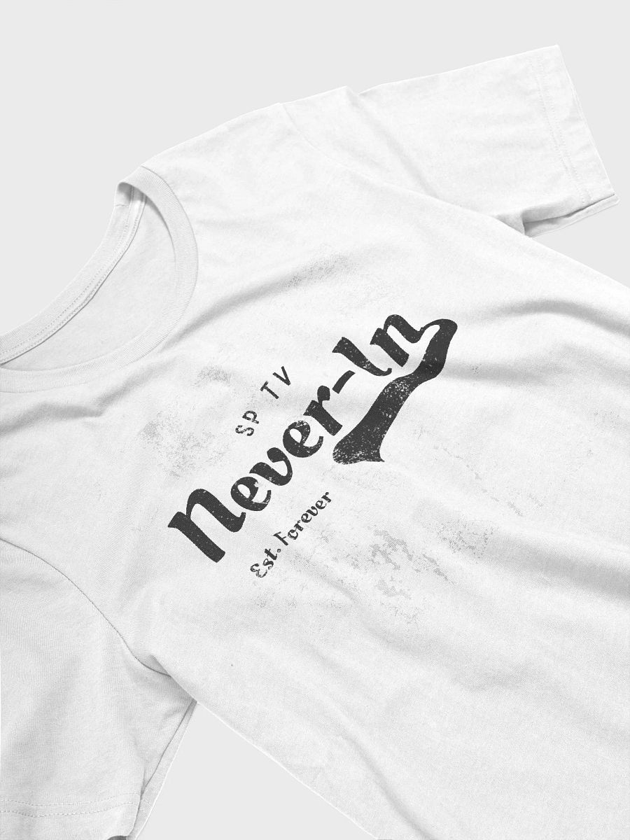 Never In Black writing Weathered - White Shirt product image (3)