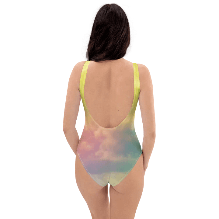 Blur Cloud Rainbow Design one piece Swimsuit - V12 product image (1)