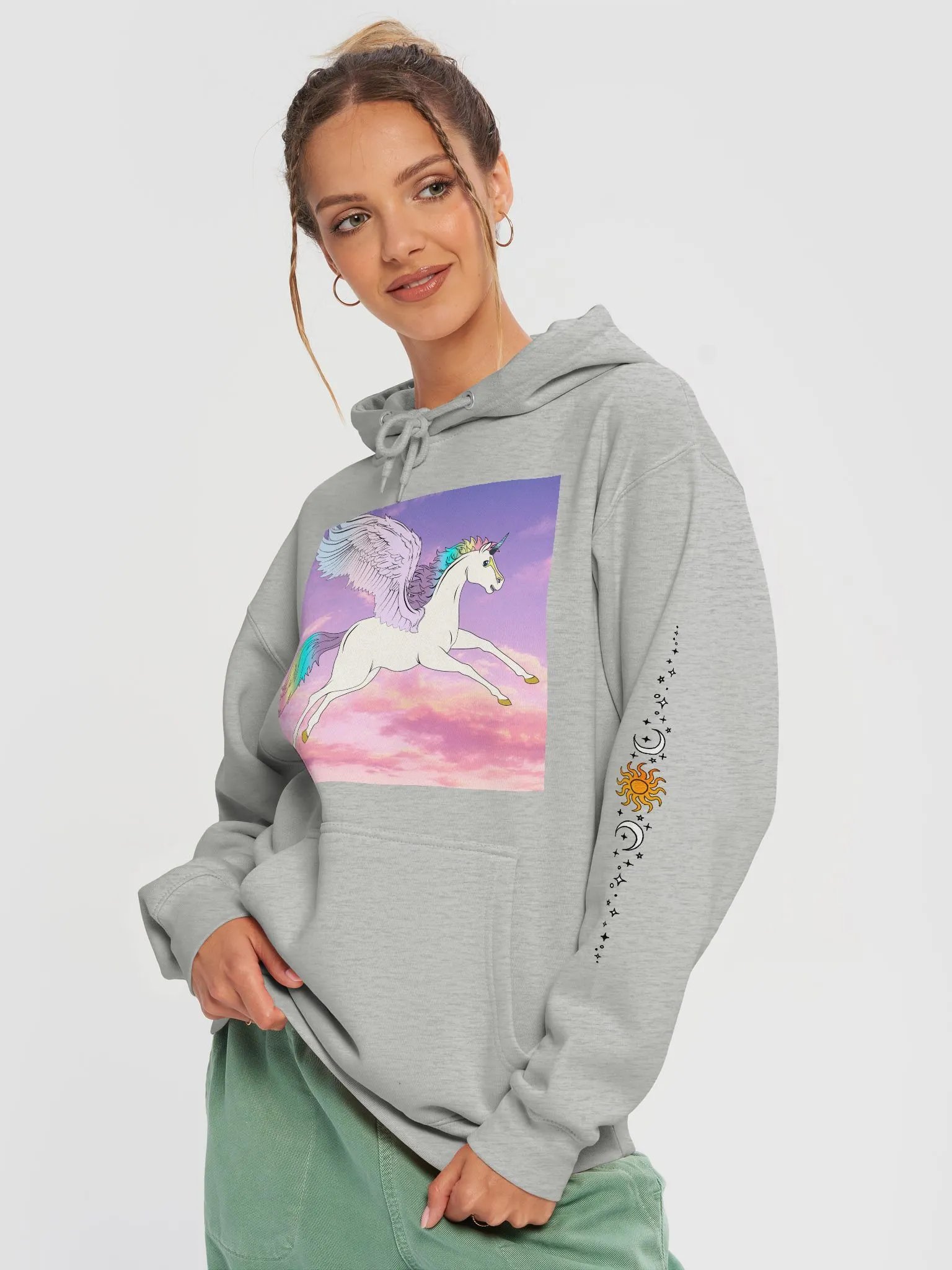 Cosmic Sun and Moon Hoodie product image (15)