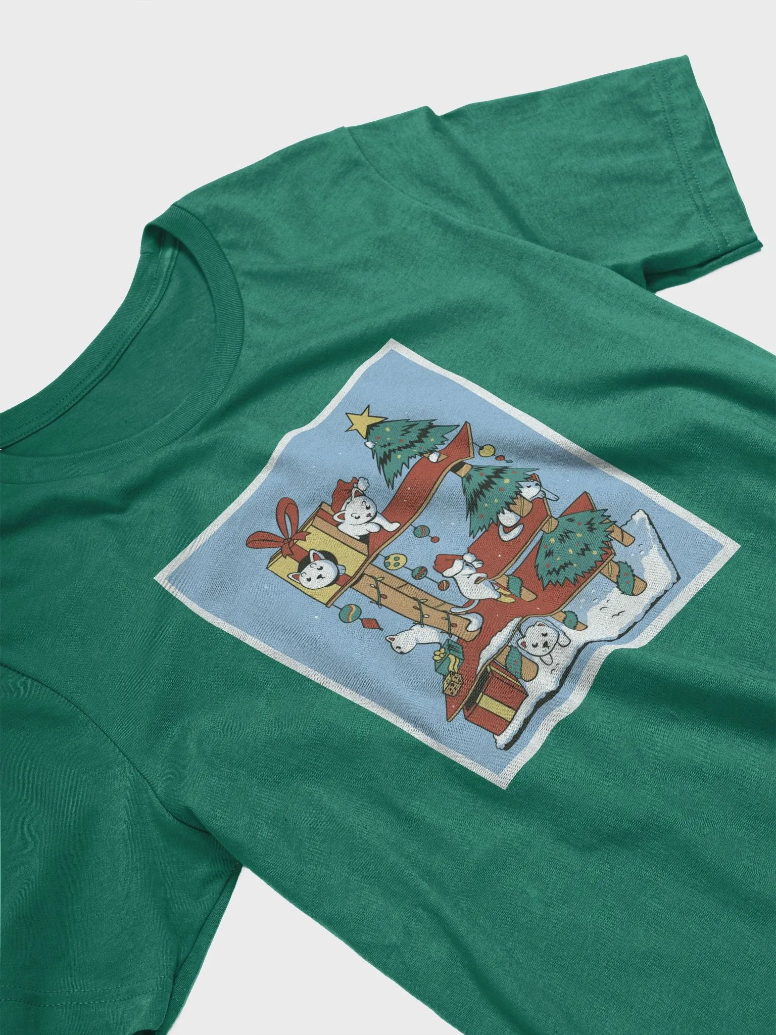 Cat X-Mas Playhouse Premium T-shirt product image (3)