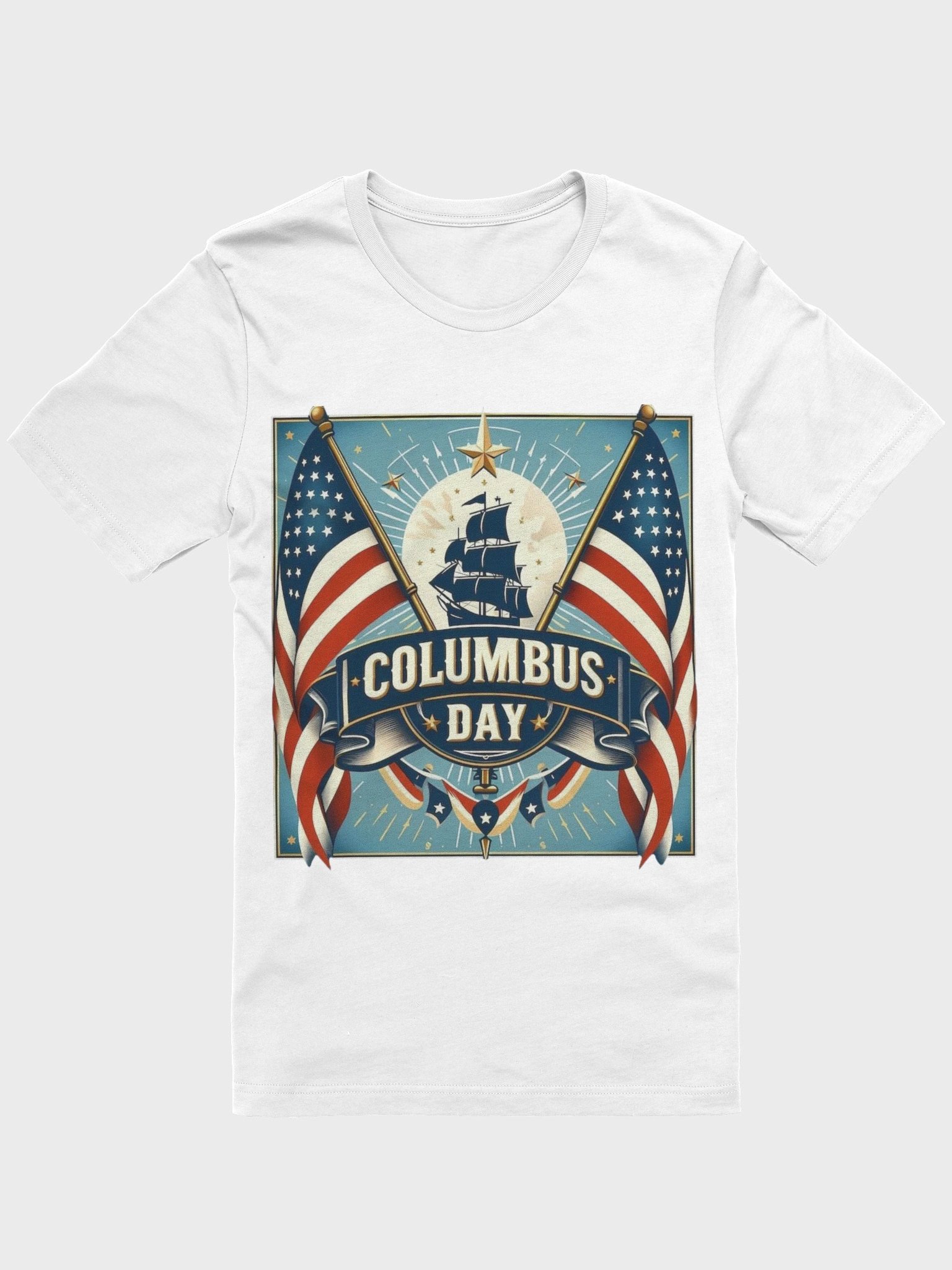 Patriotic Columbus Day Sailing Ship T-Shirt product image (1)