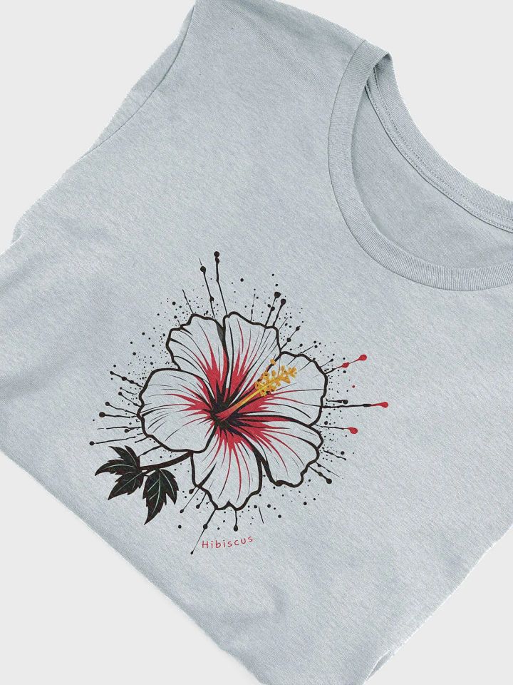 Hibiscus Flower T-Shirt, Tropical Floral Tee, Hawaii Beach Shirt, Vibrant Botanical Print, Summer Vacation Outfit, Gift for Nature Lovers product image (2)