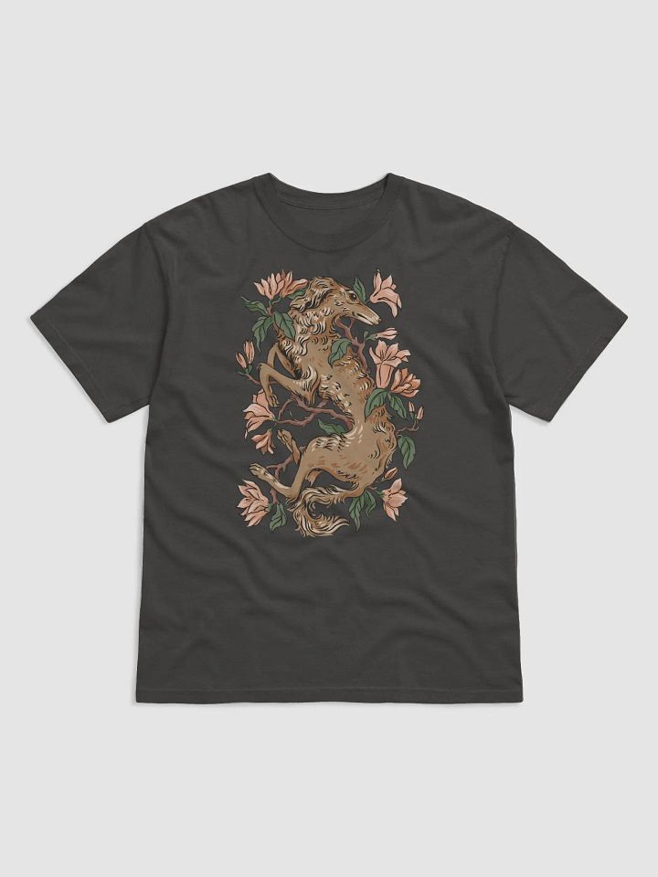 Goblincore and Cottagecore Shirts for Dog Lovers | Greyhound Lying on Magnolia Flowers Botanicals T-Shirt product image (21)
