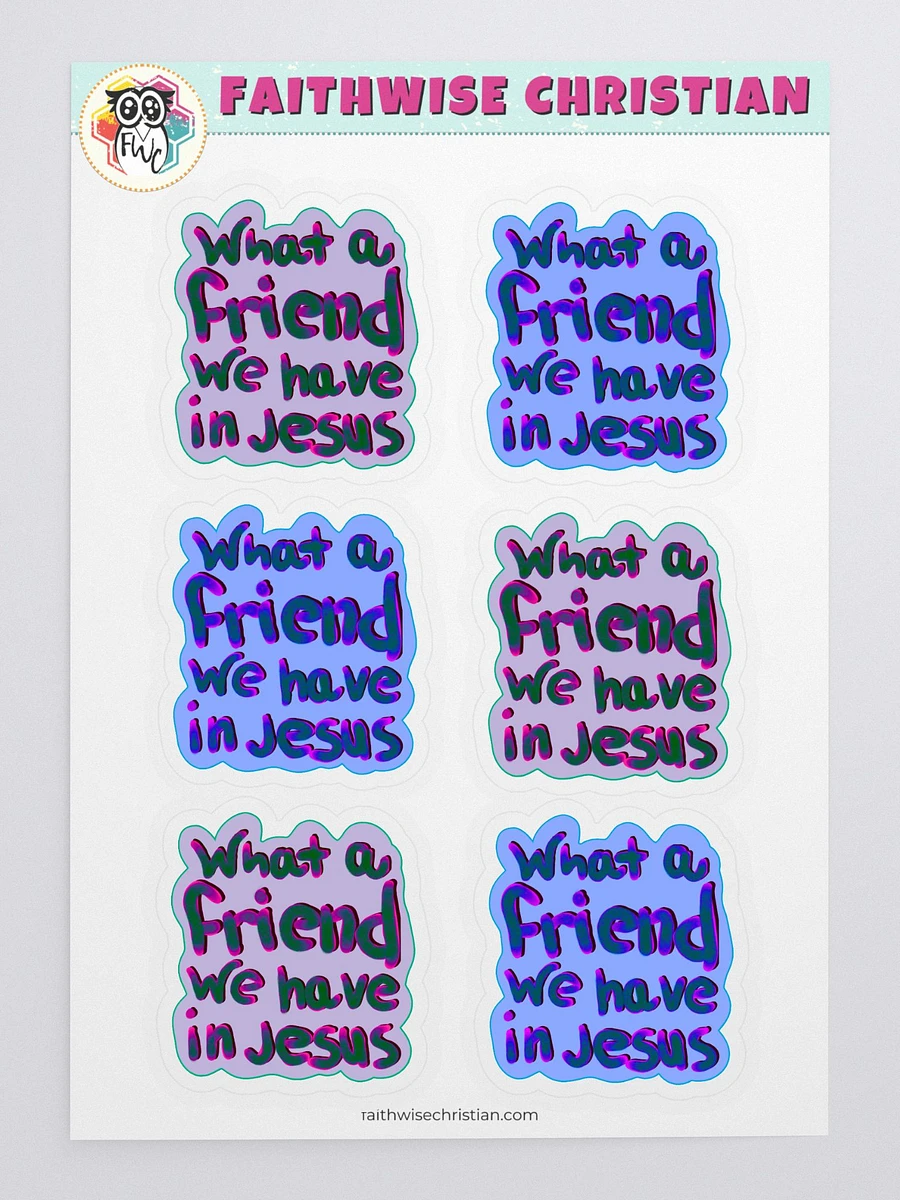 Purple & Blue- What A Friend We Have In Jesus Sticker Sheet product image (3)