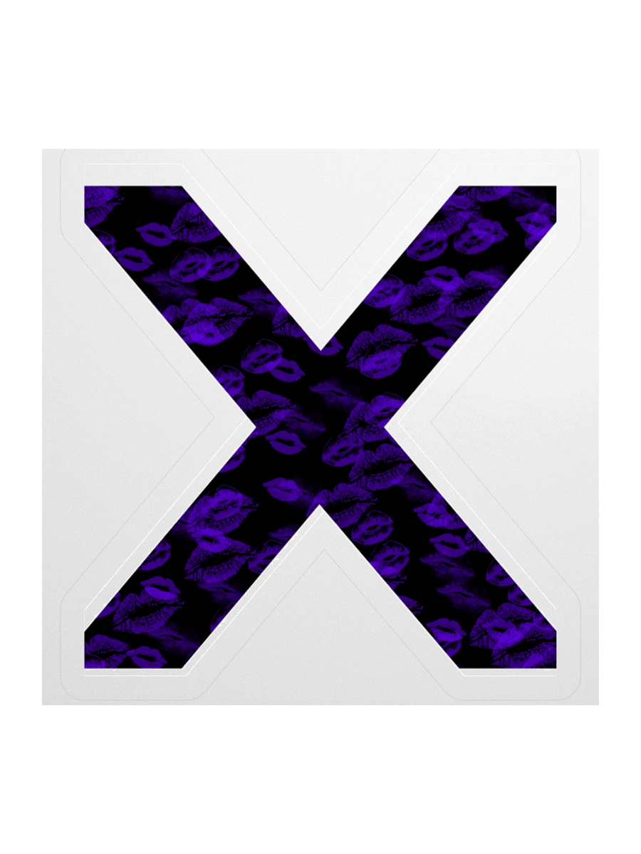 Black X Purple Lipstick Kisses | Kiss-cut Sticker product image (1)