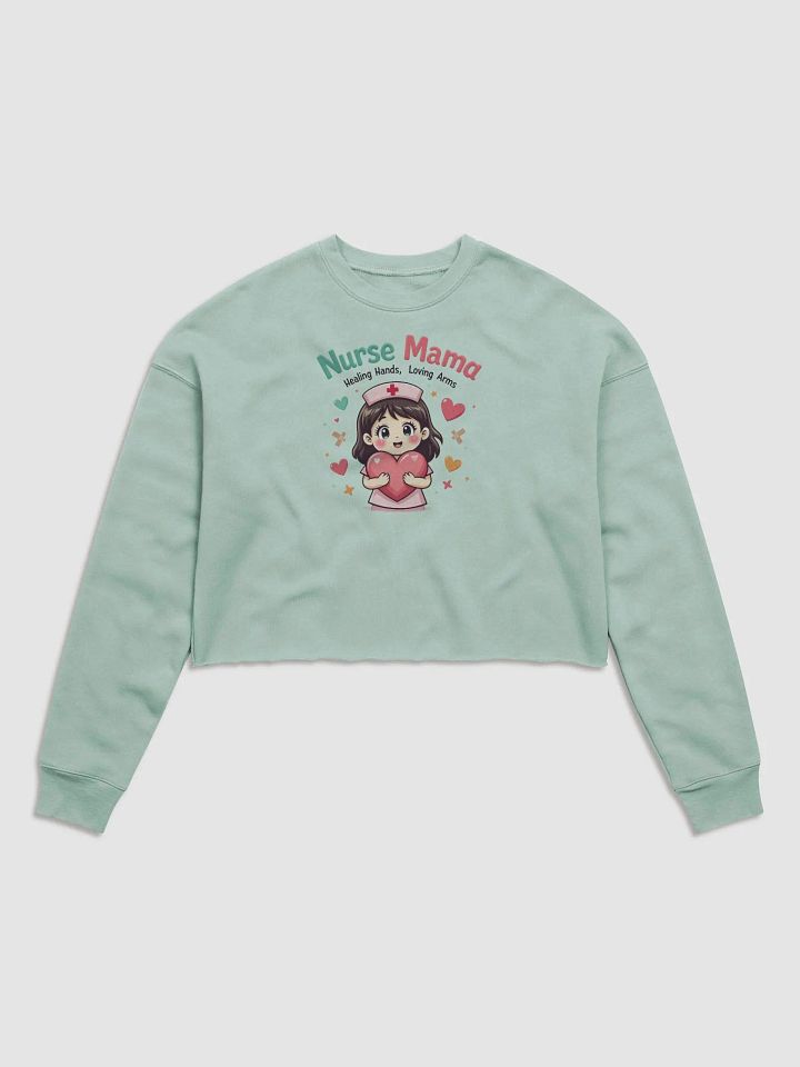 Nurse Mama Fleece Crop Sweatshirt product image (1)