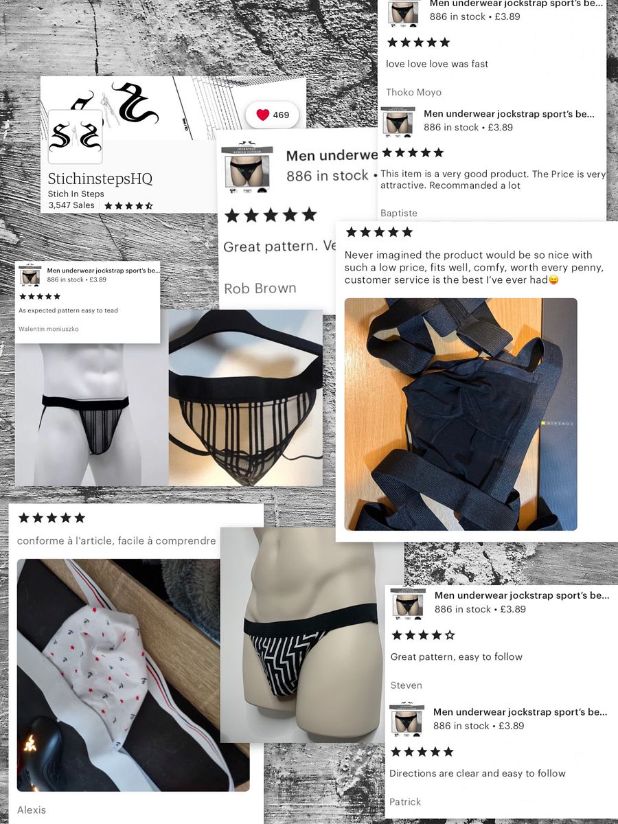Men’s classic jockstrap - Sewing Pattern product image (6)