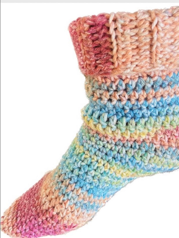 Crochet basic slipper socks Written Pattern product image (1)