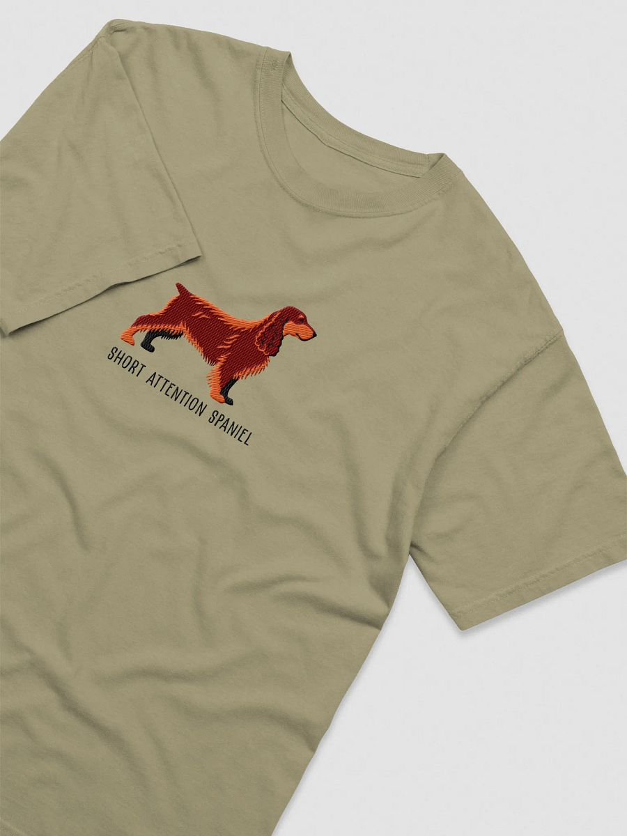 Short Attention Spaniel T-Shirt(Embroidered) of a Field Spaniel(Liver & Tan) product image (3)