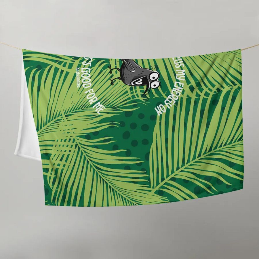 Throw Blanket 💚 I will focus my energy on what's good for me (127 × 153 cm) product image (9)