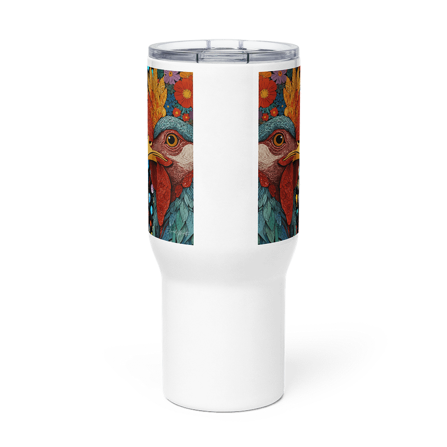 Symmetrical Roosters Stainless Steel Travel Mug product image (3)