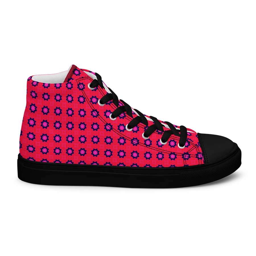 Abstract Red Men's Canvas Shoes High Tops product image (29)