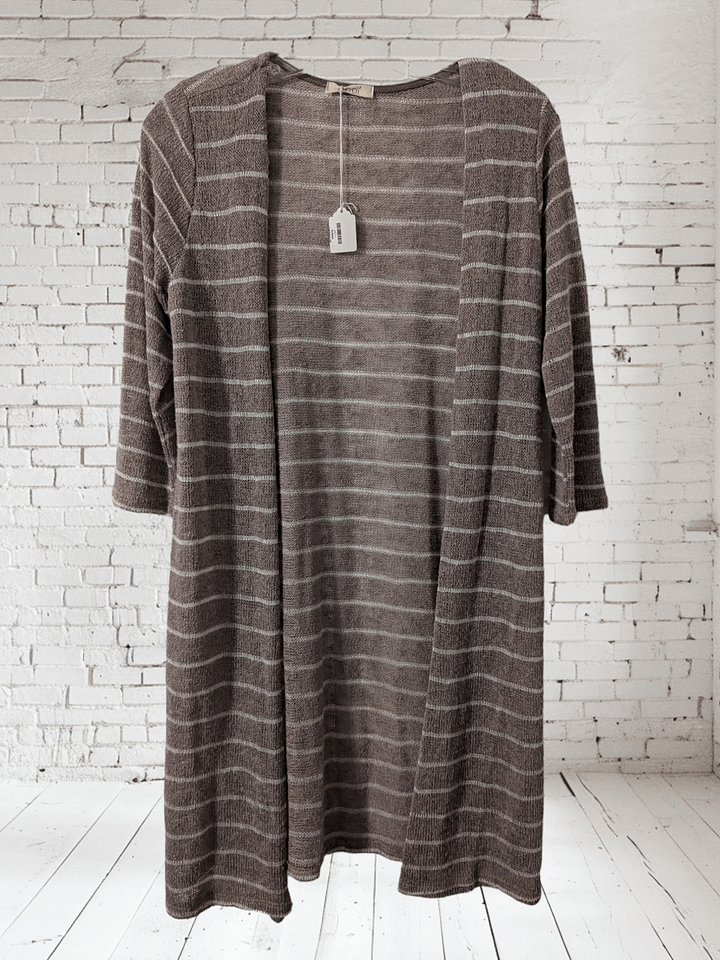 S Striped Three Quarter Sleeve Cardigan product image (1)