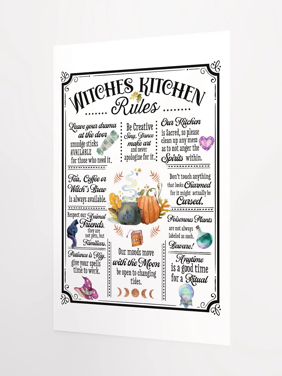 Witches Kitchen Rules POSTER - Witchy, Kitchen Witch, Magic Kitchen Gift product image (8)