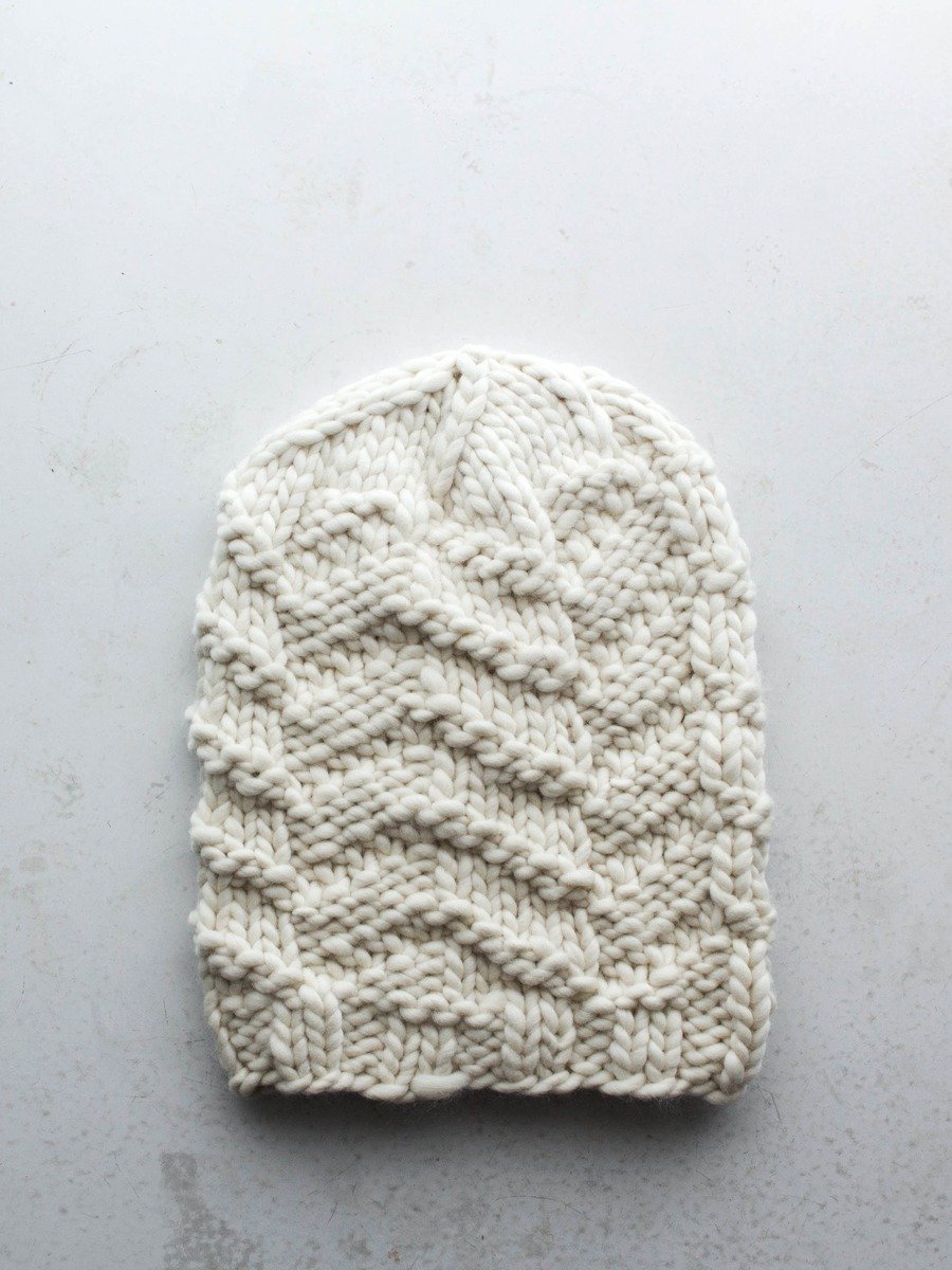 Chunky Chevron Hat Knitting Pattern - Hearty product image (2)