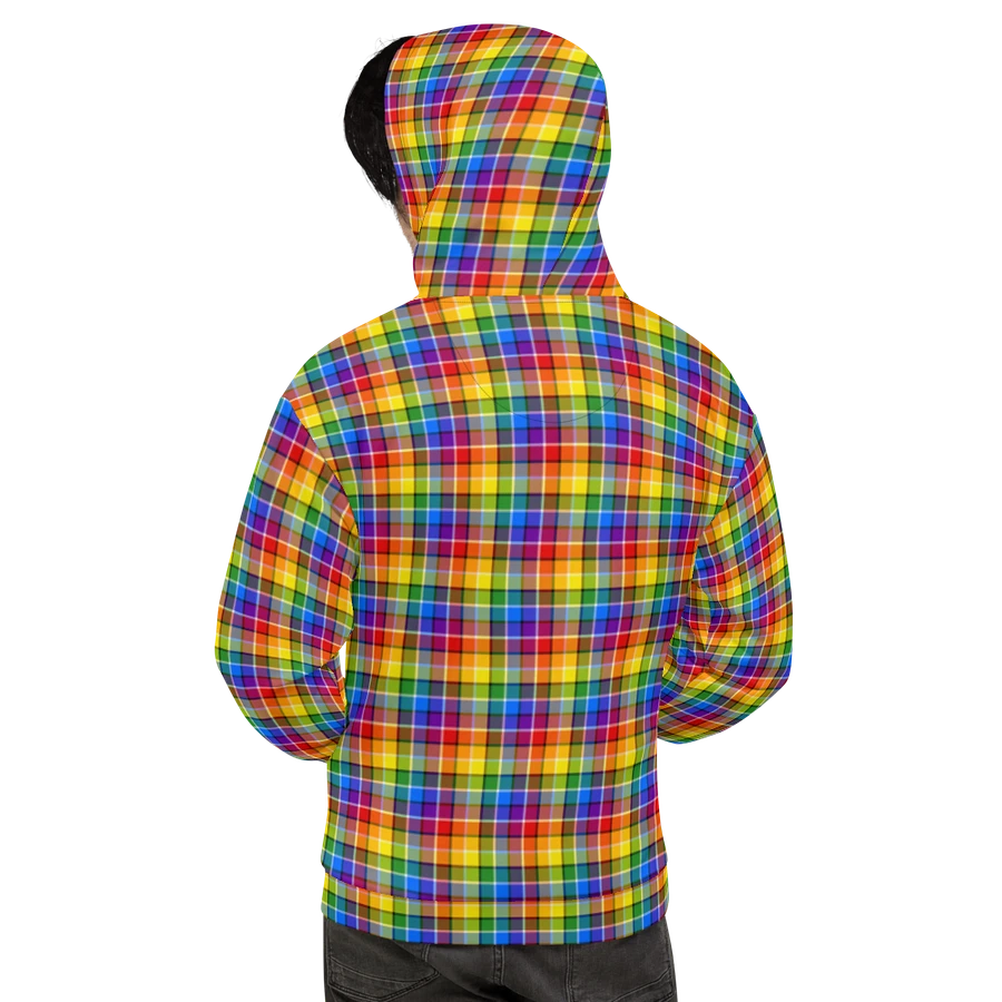 Bright Rainbow Plaid Hoodie product image (9)