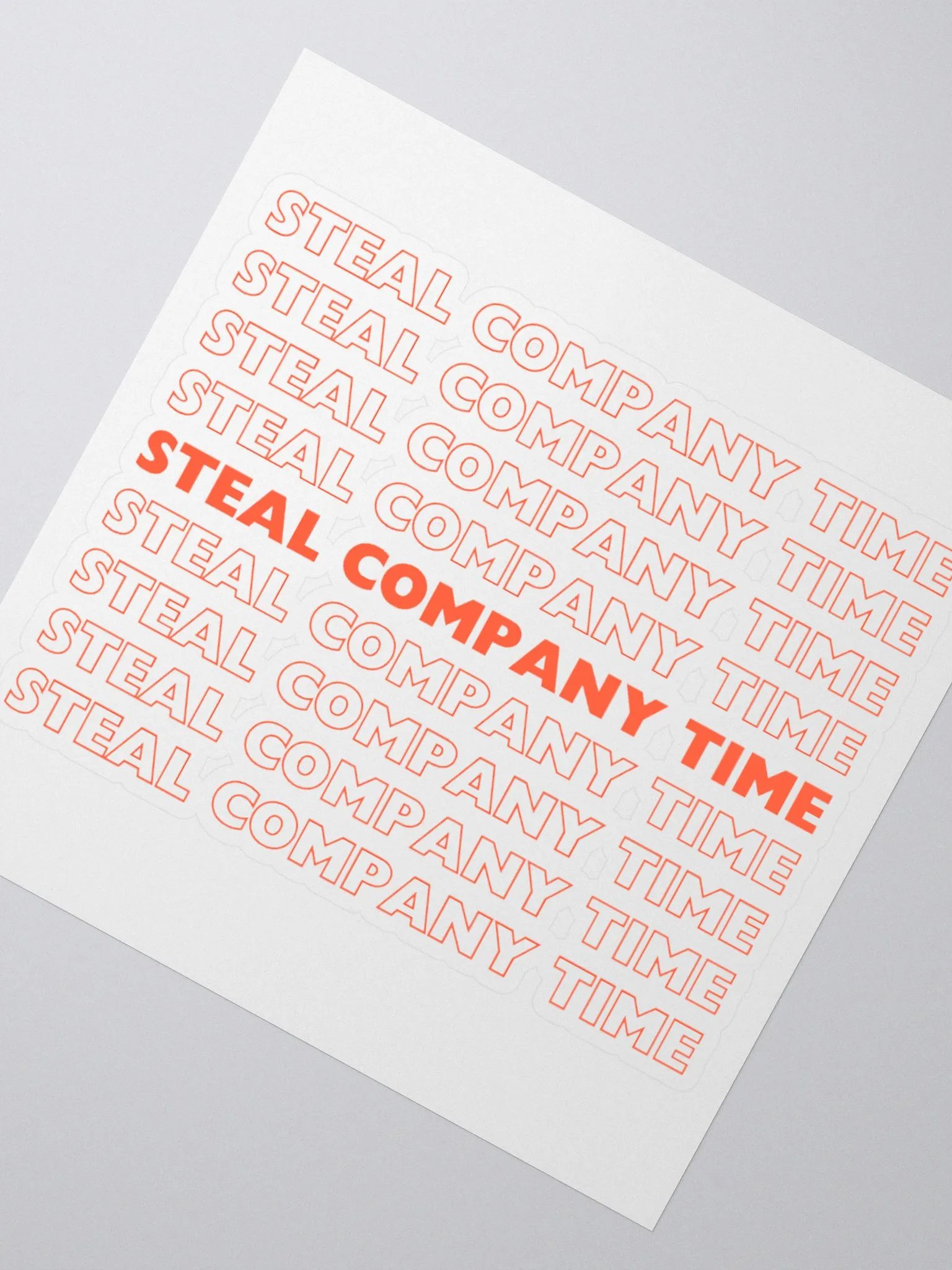 Steal Company Time logo sticker product image (2)