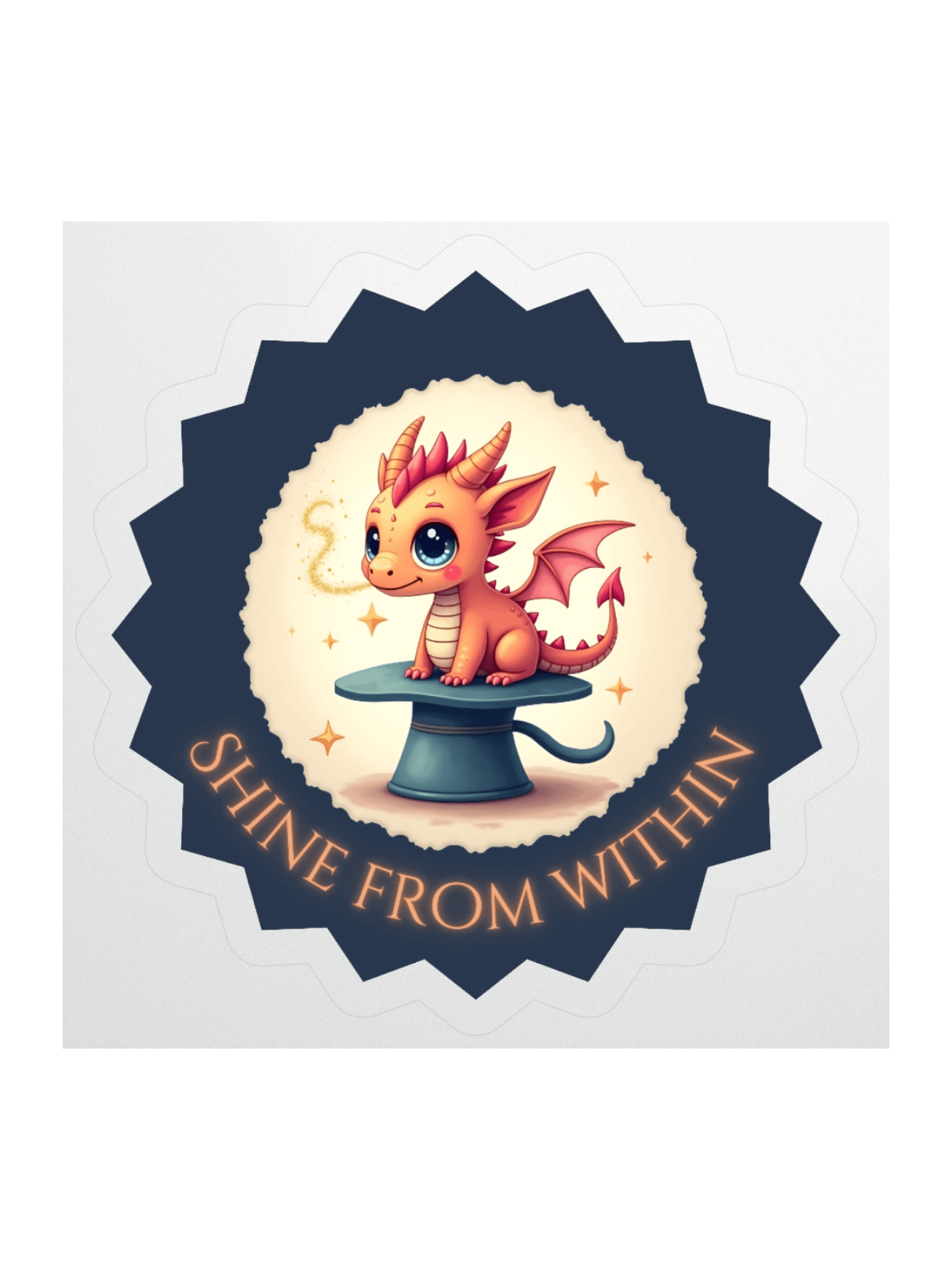 Shine from Within – Cute Dragon Sticker product image (1)